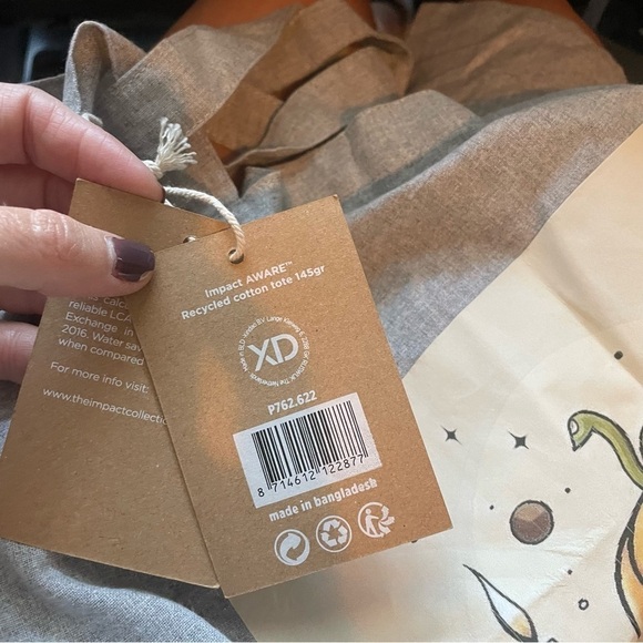 Impact Aware Recycled Canvas Pumpkin Patch Grey Tote Bag Farmer’s‎ Market NWT - Picture 7 of 9